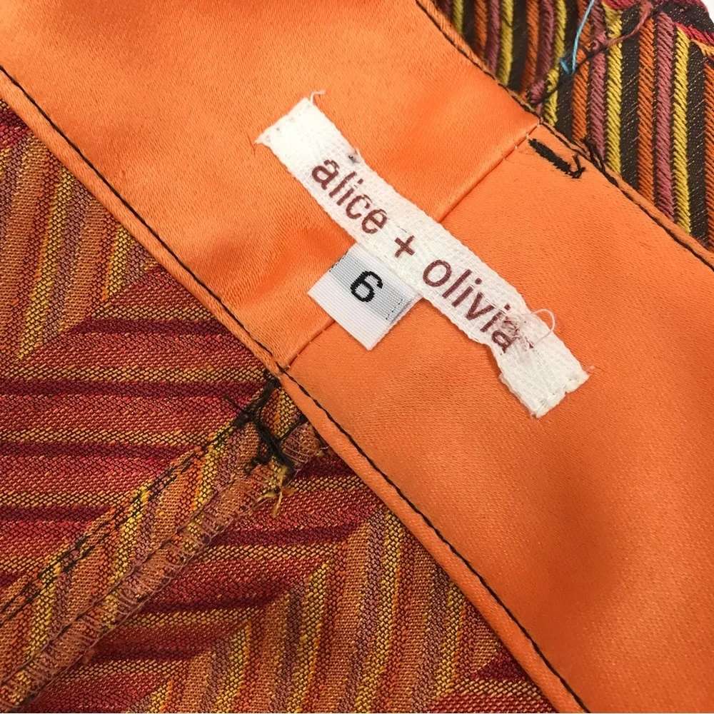 ALICE + OLIVIA 🧡 chevron retro mini skirt - Picture 8 of 16